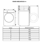 Heinner HWM-H8014INVA+++ Wasmachine 8 kg – 1400 RPM