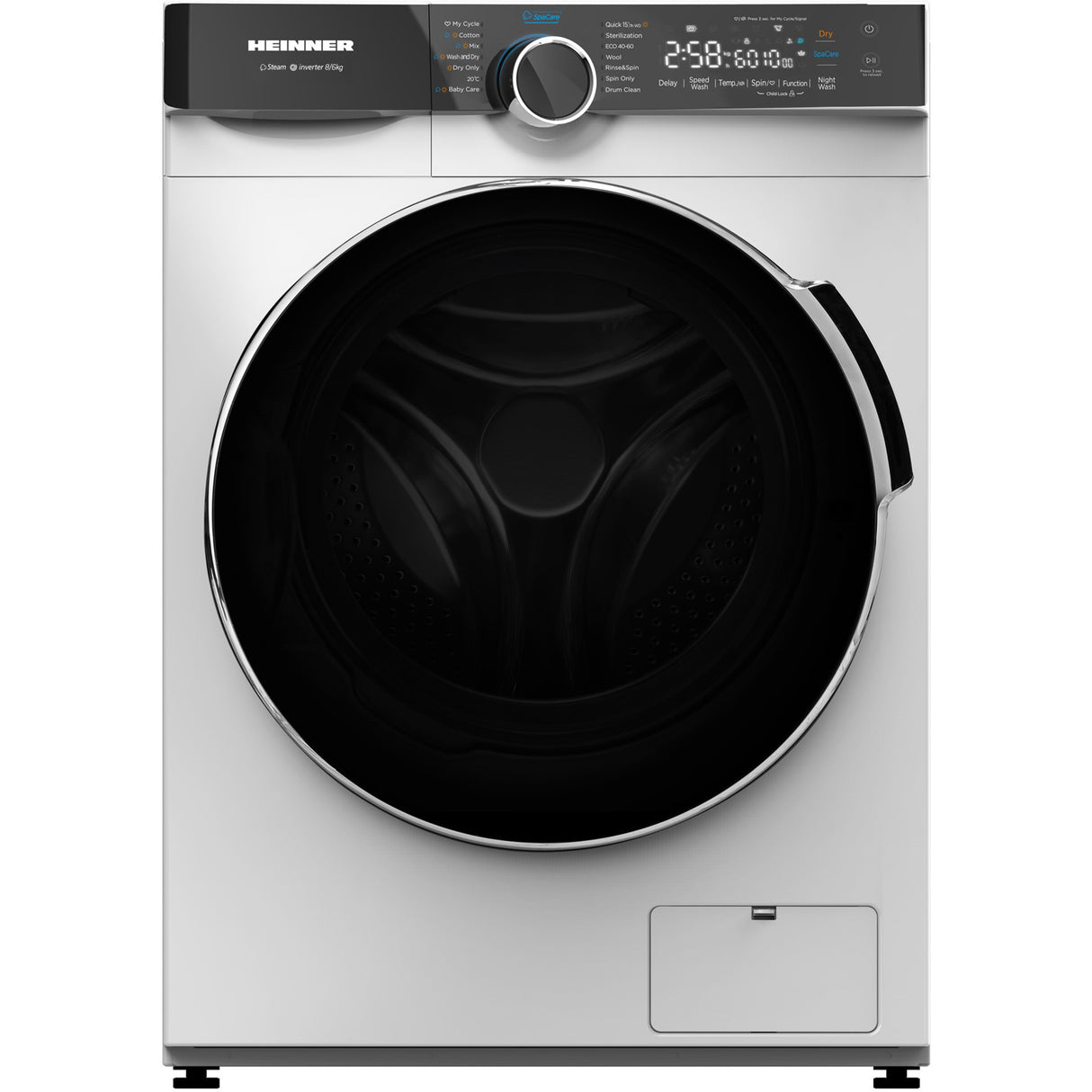 Heinner HWDM-M814IVKA Was-droogcombinatie 8/6 kg – 1400 RPM