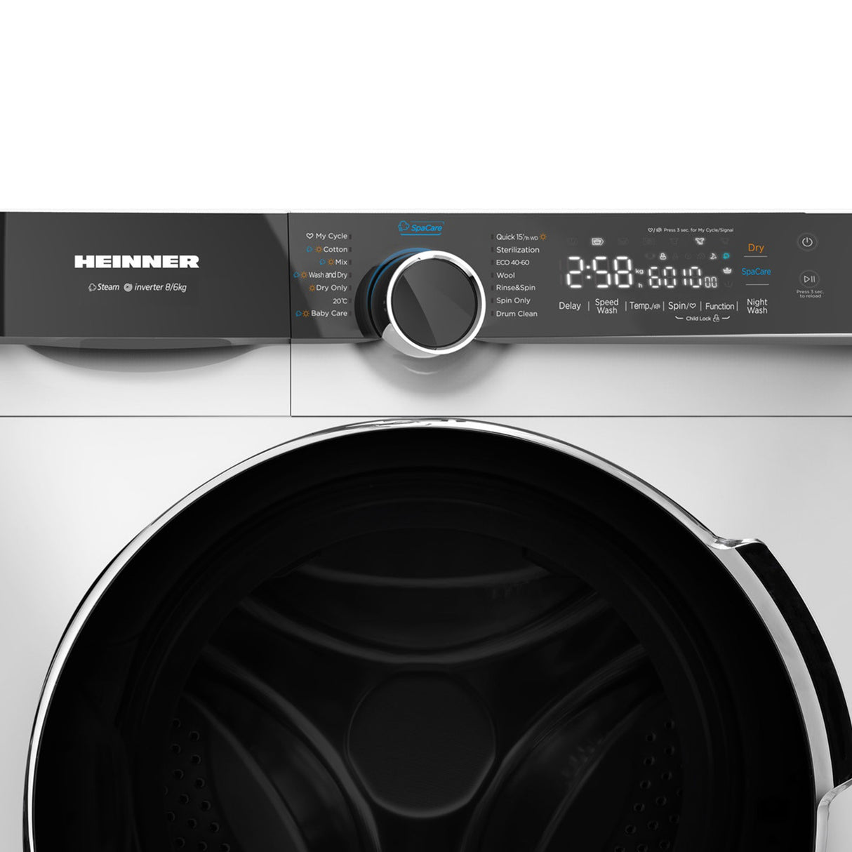 Heinner HWDM-M814IVKA Was-droogcombinatie 8/6 kg – 1400 RPM