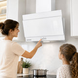 Hotte inclinée Heinner DCH-350RGWH – 60 cm – 3 vitesses – bouton poussoir