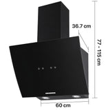 Hotte Heinner HDCH-5960RGBK – 60 cm – 3 vitesses – commande tactile – noir