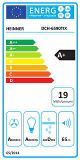Hotte Heinner DCH-6590TIX – cheminée murale – 90 cm – 3 vitesses – commande tactile