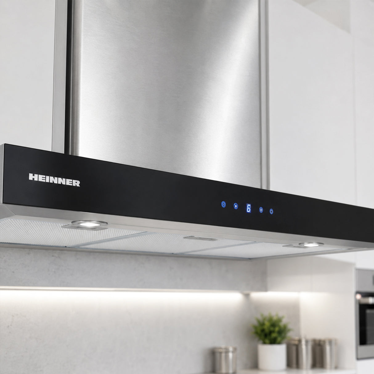 Hotte Heinner DCH-6590TIX – cheminée murale – 90 cm – 3 vitesses – commande tactile