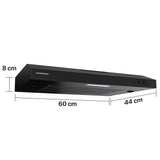 Heinner CH-MD190BK Onderbouw Afzuigkap 60 cm – 2 Snelheden