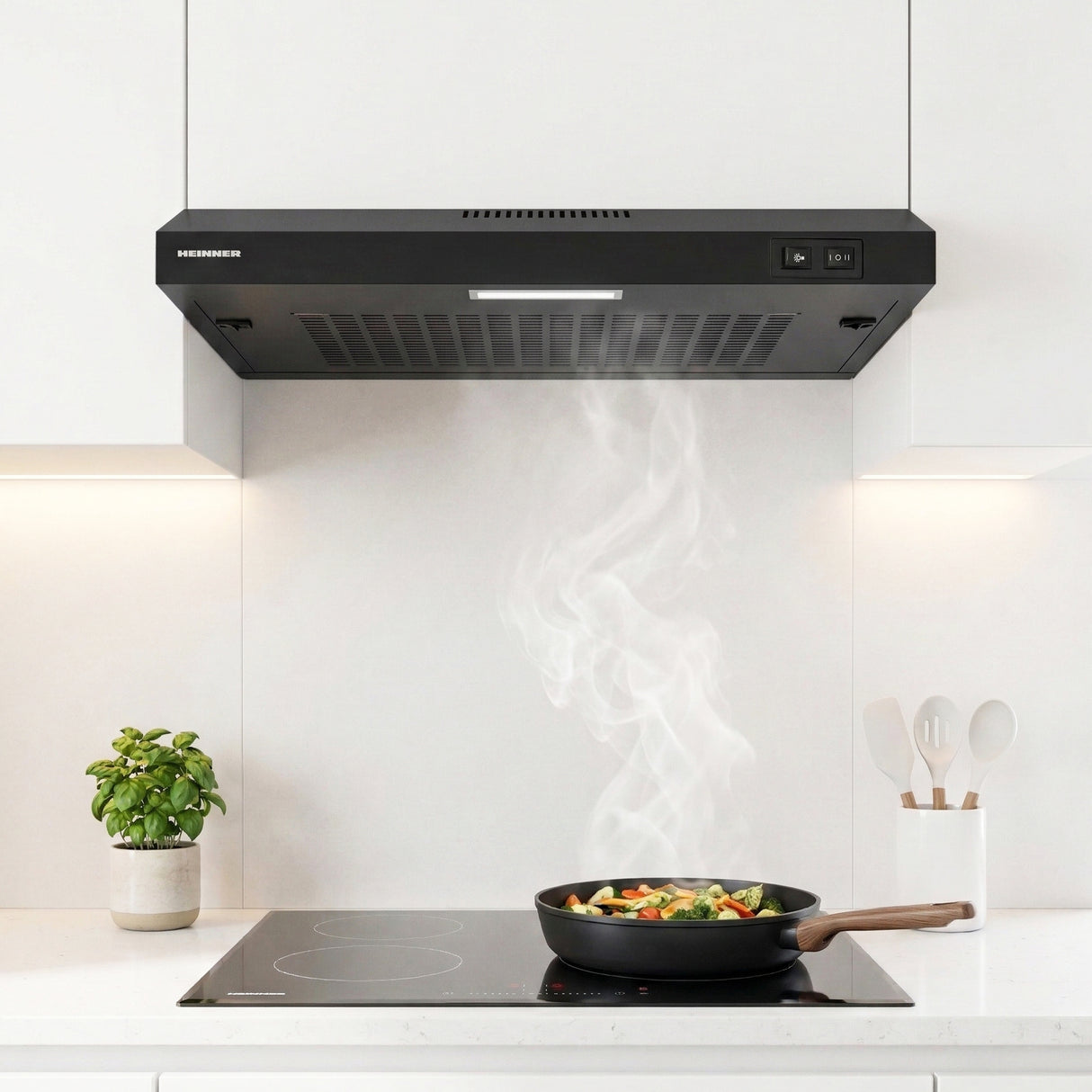 Heinner CH-MD190BK Onderbouw Afzuigkap 60 cm – 2 Snelheden