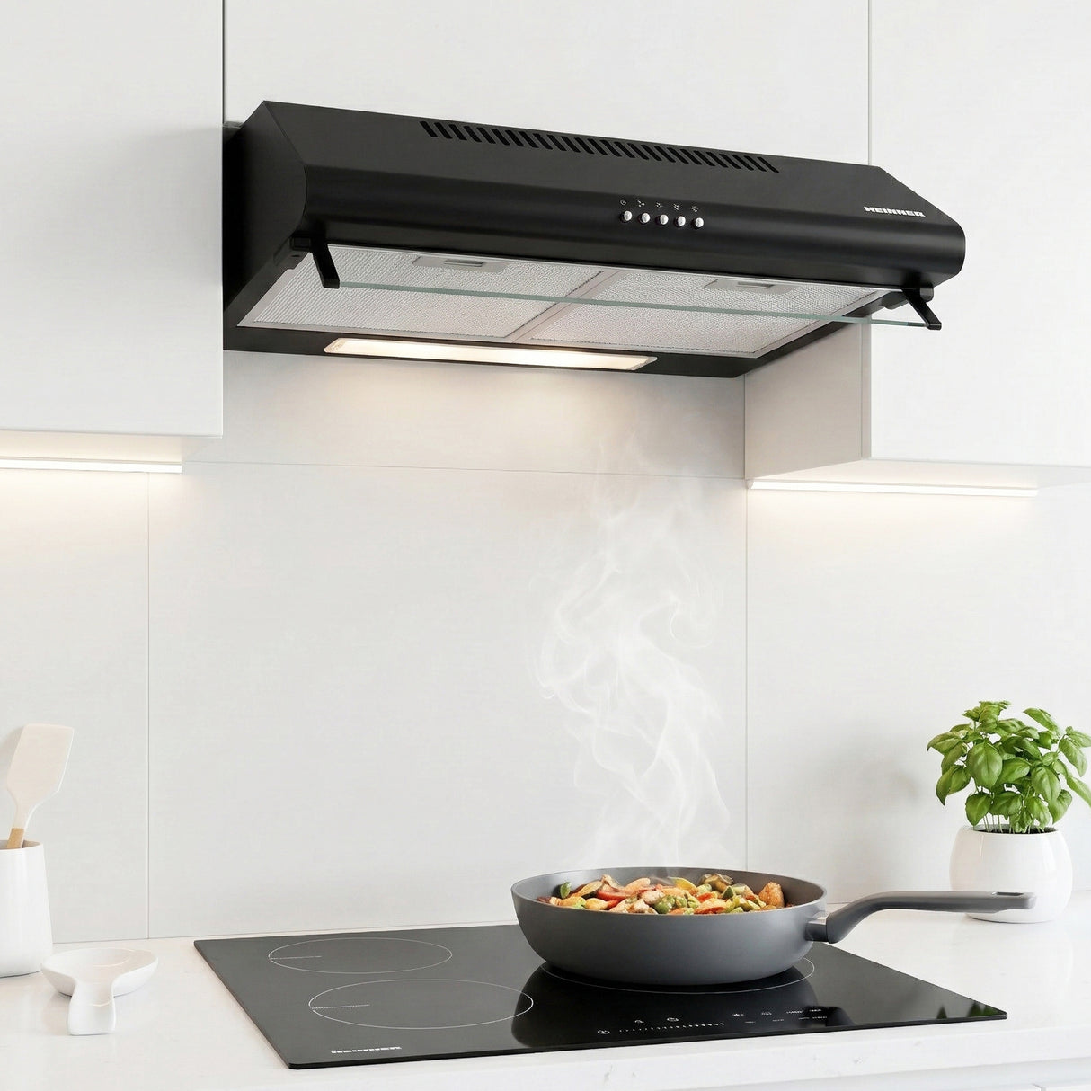 Heinner CH-400-BK Onderbouw Afzuigkap 60 cm – 3 Snelheden