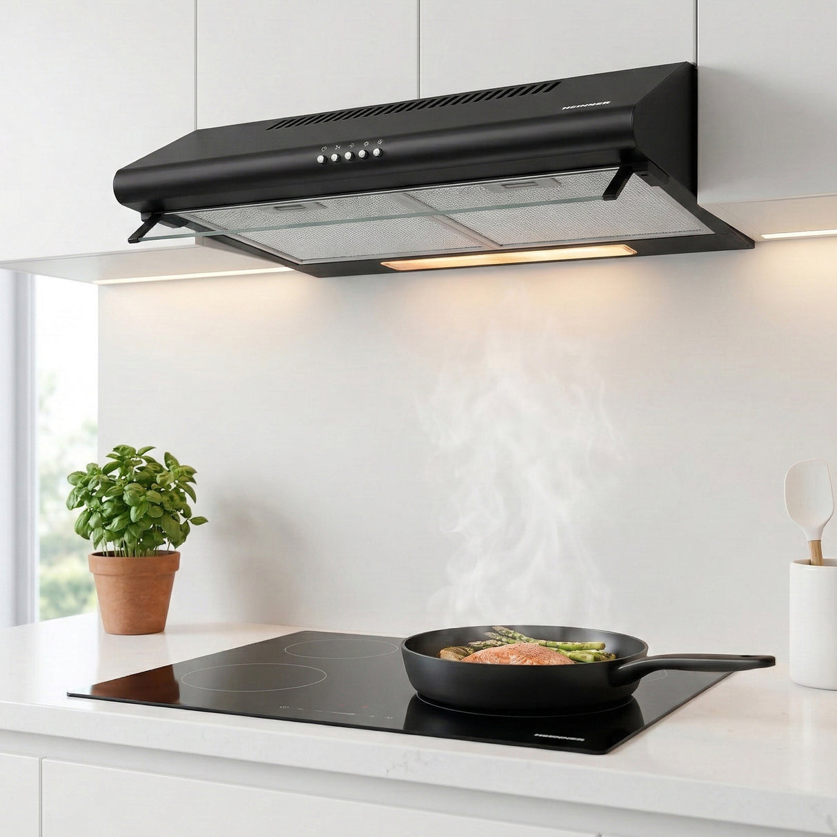 Heinner CH-400-BK Onderbouw Afzuigkap 60 cm – 3 Snelheden