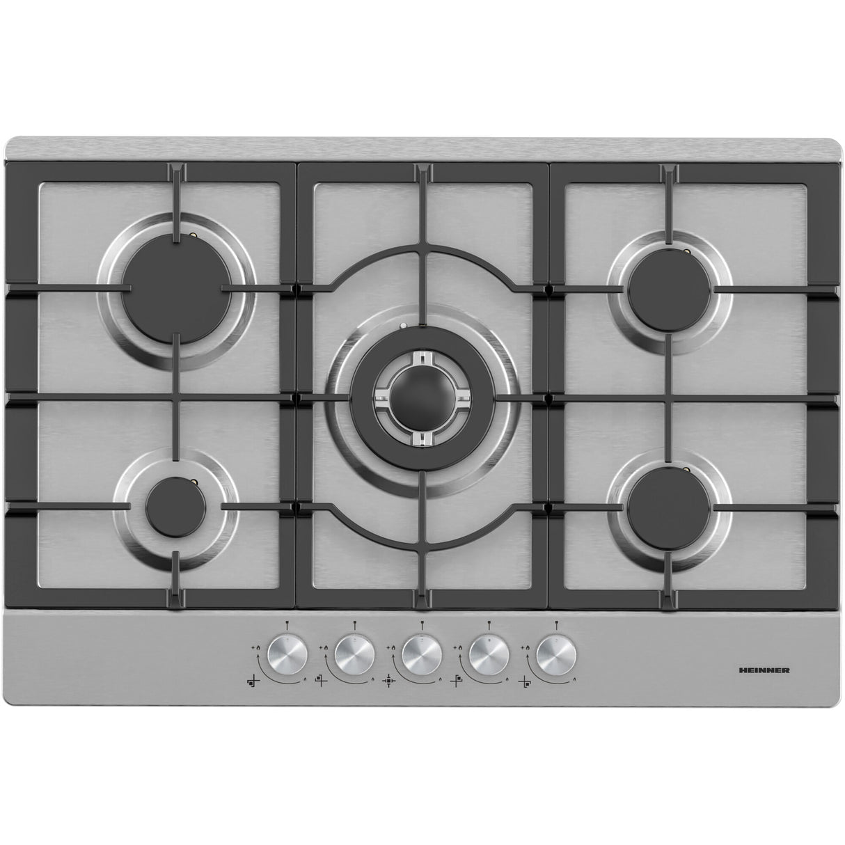 Heinner HBH-M705IWFIX Gaskookplaat 59 cm – 4 Branders – Wokbrander – Gietijzer