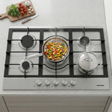 Heinner HBH-M705IWFIX Gaskookplaat 59 cm – 4 Branders – Wokbrander – Gietijzer