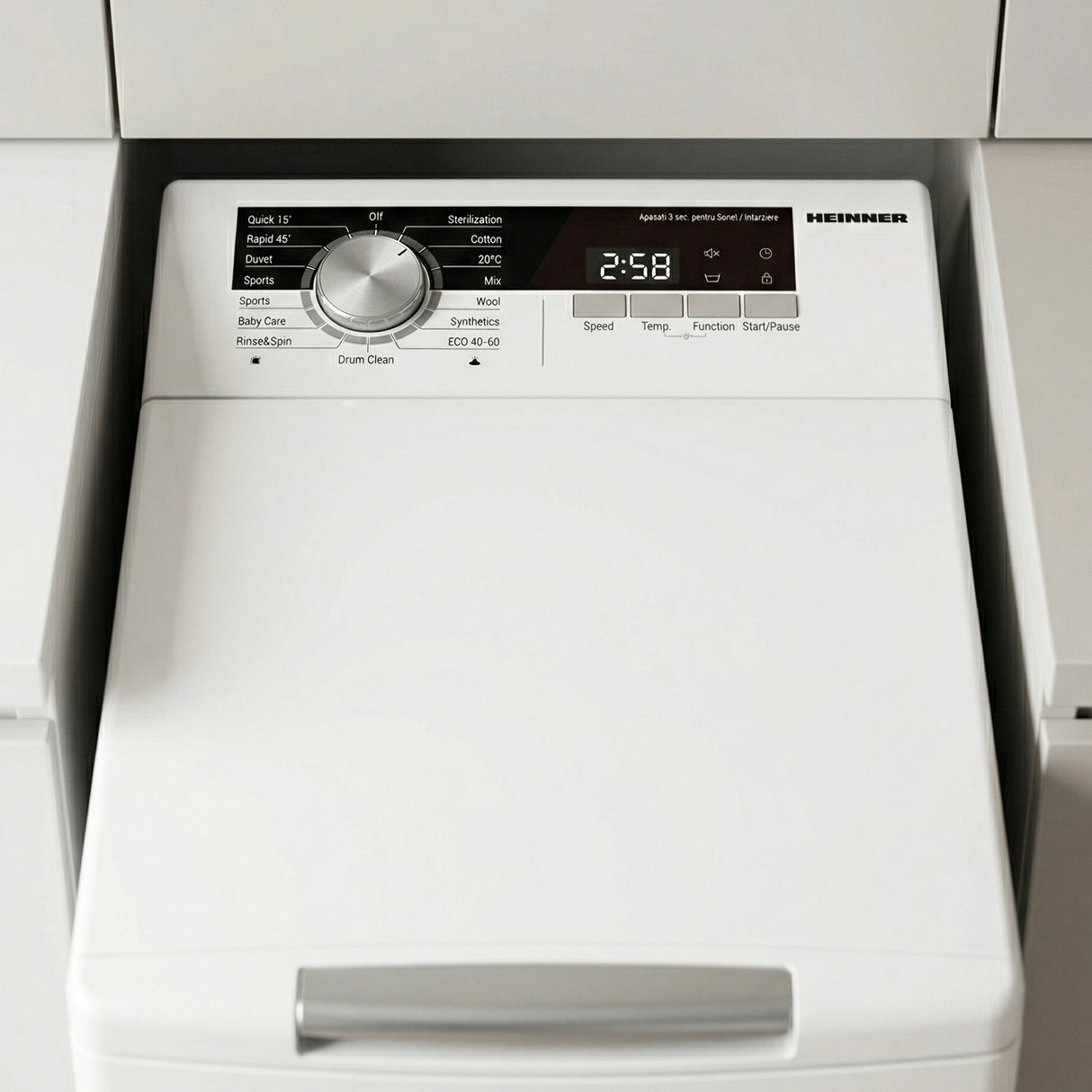 Heinner HWM-TL8013IVA++ Bovenlader Wasmachine 8 kg – 1300 RPM