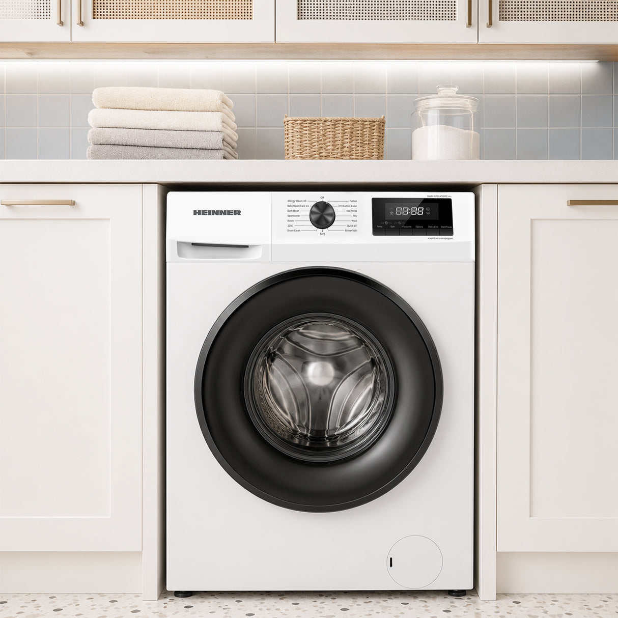 Machine à laver Heinner HWM-H7014IVSMC – 7 kg – 1400 tours/min – classe énergétique C