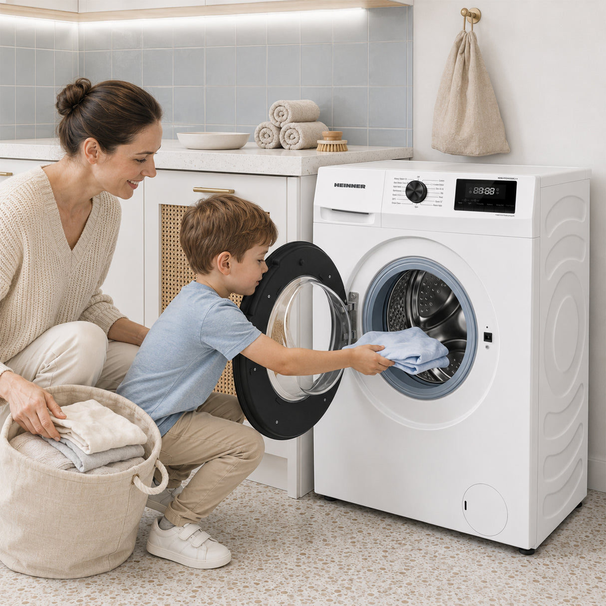 Machine à laver Heinner HWM-H7014IVSMC – 7 kg – 1400 tours/min – classe énergétique C