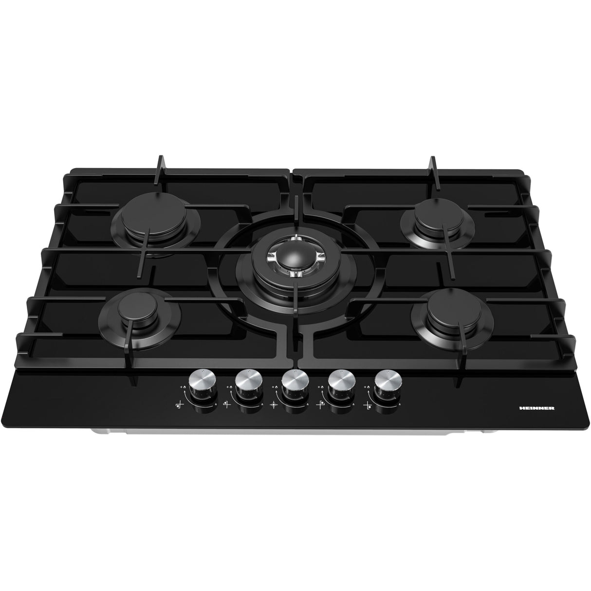 Heinner HBH-M705IWFGBK Gaskookplaat – 5 Branders – Wokbrander – Gietijzer
