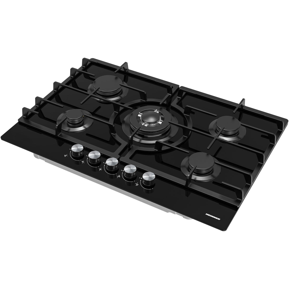 Heinner HBH-M705IWFGBK Gaskookplaat – 5 Branders – Wokbrander – Gietijzer