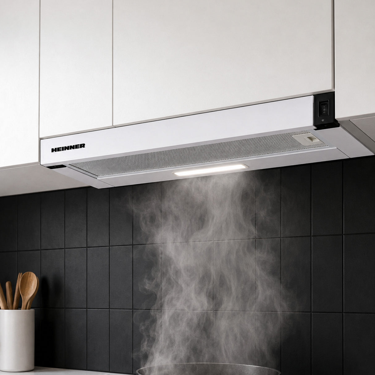 Hotte Heinner HTCH-F400WH – classe énergétique B – blanc