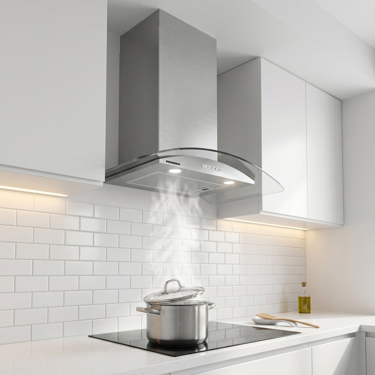 Hotte Heinner HDCH-MD800GIX – 60 cm – inox – Éclairage LED – 3 vitesses