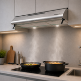 Hotte Heinner HCH-490-SS – cheminée murale – inox – 3 vitesses – Éclairage LED – recyclage