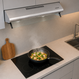 Hotte Heinner HCH-490-SS – cheminée murale – inox – 3 vitesses – Éclairage LED – recyclage