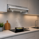 Hotte Heinner HCH-490-SS – cheminée murale – inox – 3 vitesses – Éclairage LED – recyclage