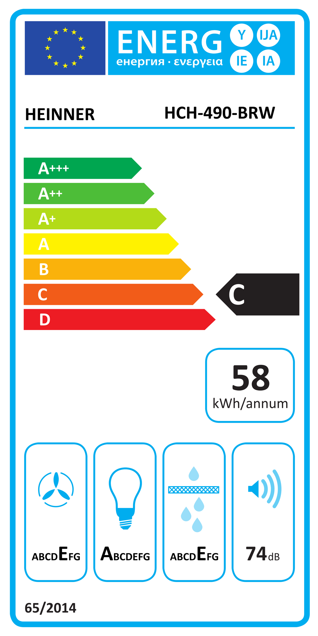Hotte Heinner HCH-490-BRW – cheminée murale – 90 cm – inox – Éclairage LED – 3 vitesses
