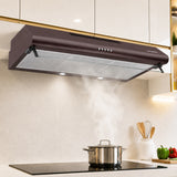 Hotte Heinner HCH-490-BRW – cheminée murale – 90 cm – inox – Éclairage LED – 3 vitesses