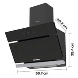 Hotte Heinner HDCH-MD620RGBK – 60 cm – 4 vitesses – noir