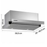 Hotte Heinner HTCH-F660IX – classe énergétique A – inox