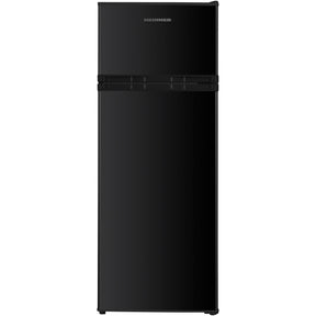 Heinner HF-H2206BKE++ zwarte koel-vriescombinatie, voorzijde gesloten