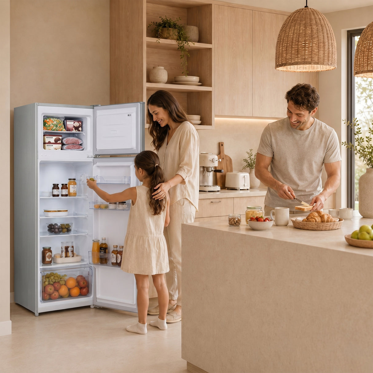 Heinner HF-H2206SE++ Koel-vriescombinatie 206 L