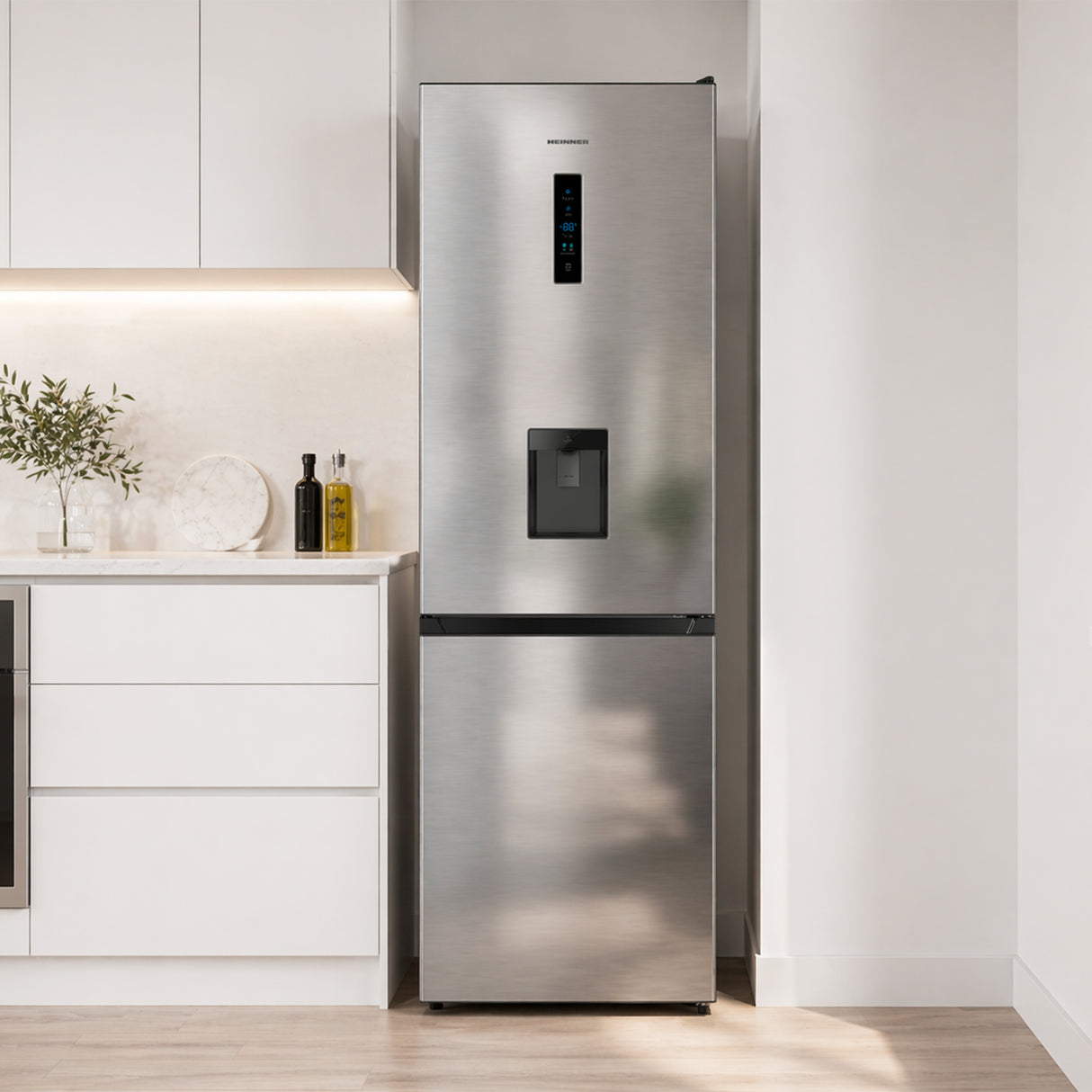 Heinner HCNF-HS304XWDE++ Koel-vries 304 L – Full No Frost – Waterdispenser
