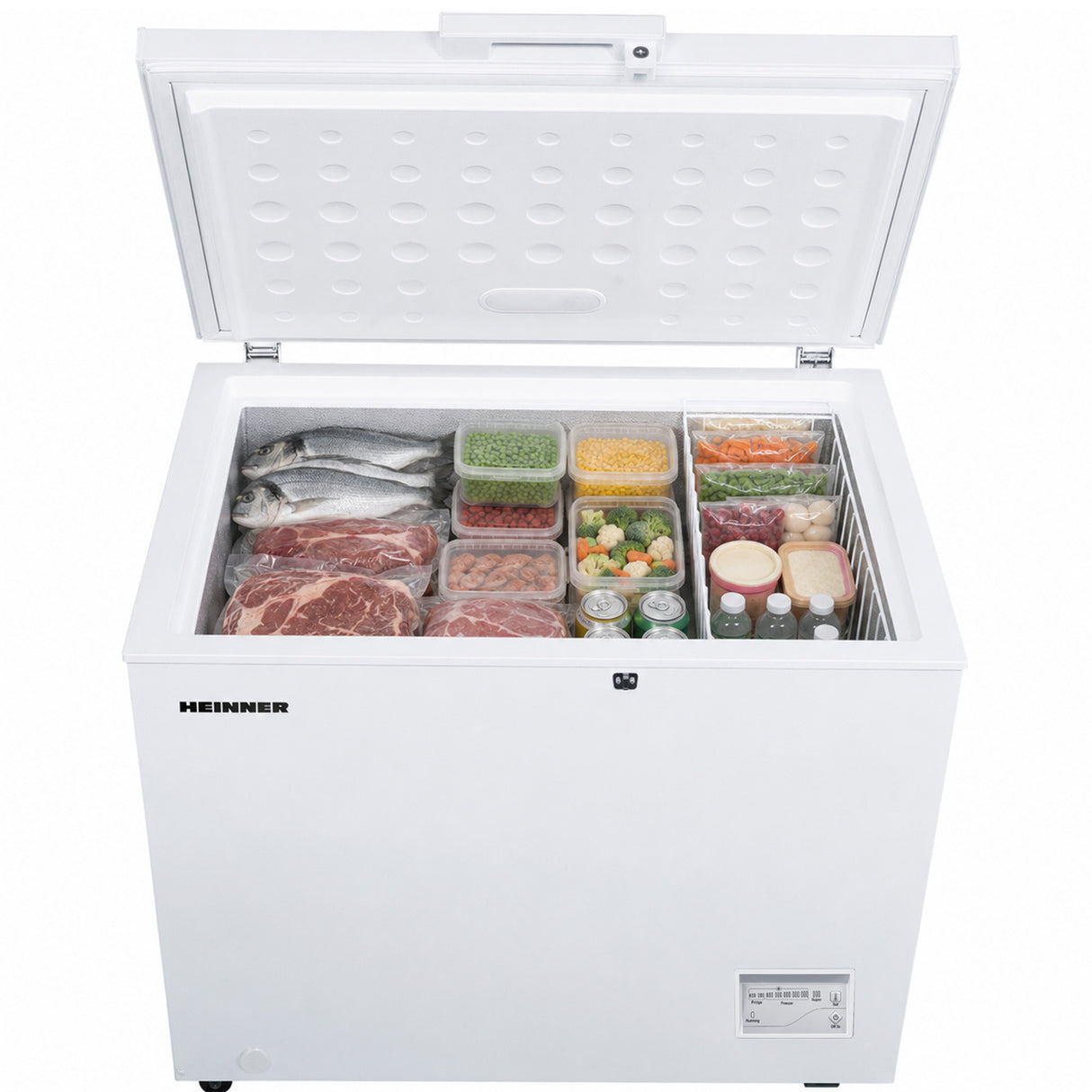 Congélateur coffre Heinner HCF-246CNHE++ – 246 litres – convertible – compresseur inverter