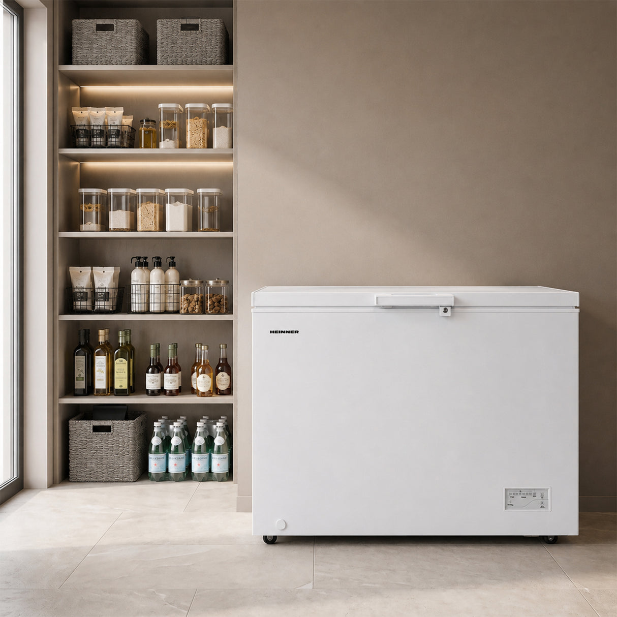 Congélateur coffre Heinner HCF-246CNHE++ – 246 litres – convertible – compresseur inverter