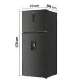 Afmetingen Heinner HF-HM413NFDXWDE++: 178cm hoogte, 70cm breedte, 68cm diepte