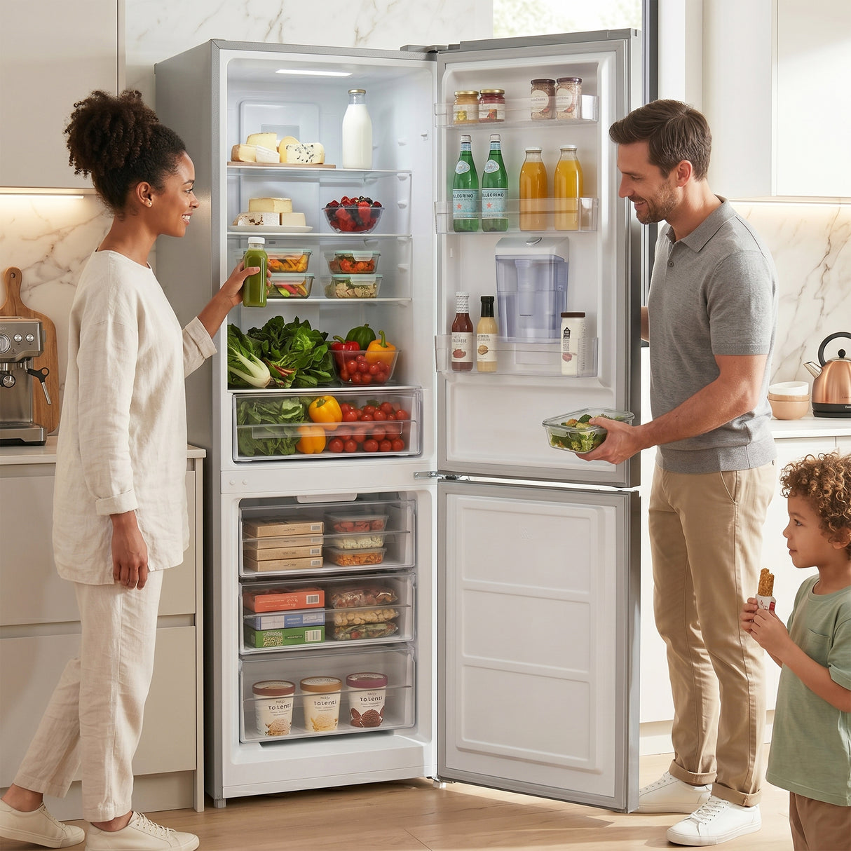 Heinner HCNF-HM291XWDE++ Koel-vries 291 L – Total No Frost – Waterdispenser