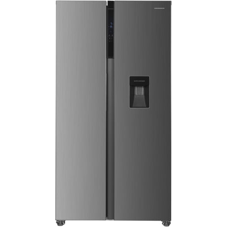 Réfrigérateur américain Heinner HSBS-H439NFXWDE – 439L – distributeur d’eau – no-frost – classe – photo du produit