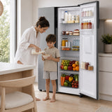 Frigo américain Heinner HSBS-H439NFXWDE – 439L – distributeur d’eau – no-frost – classe énergétique E