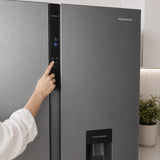 Frigo américain Heinner HSBS-H439NFXWDE – 439L – distributeur d’eau – no-frost – classe énergétique E