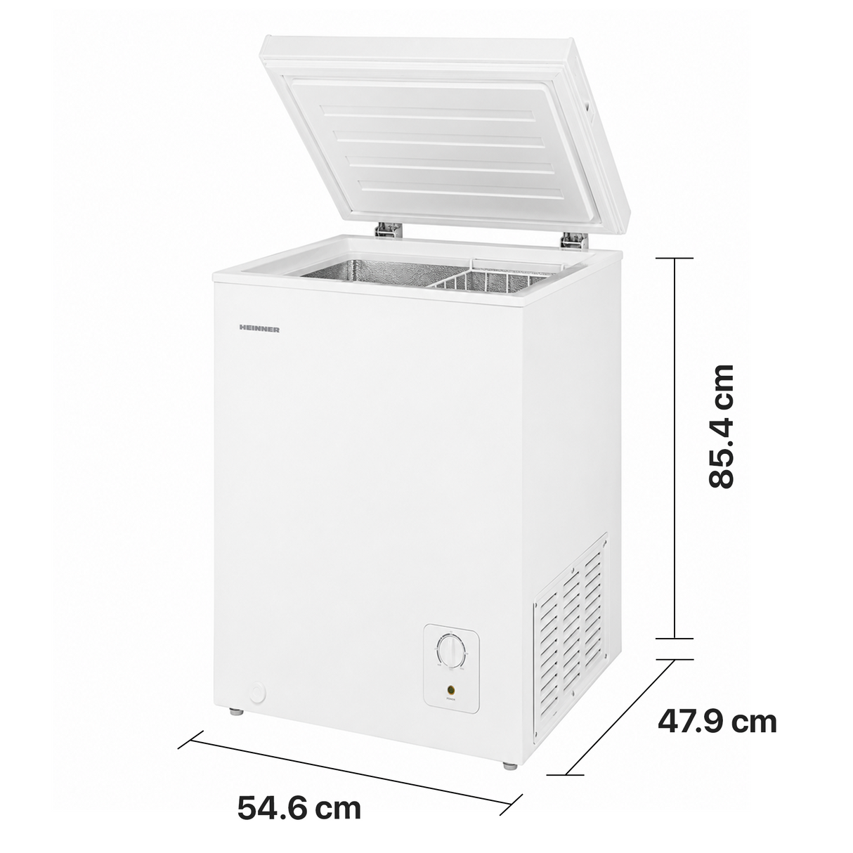 Congélateur coffre Heinner HCF-HS95E – 95 litres – mécanique commande – classe énergétique E