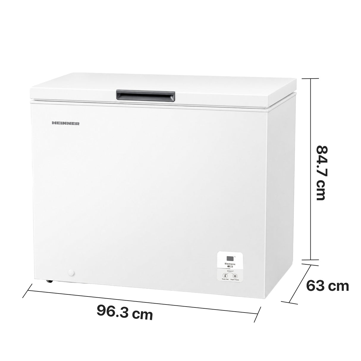 Congélateur coffre Heinner HCF-HS248EE – 248 litres – fonction super congélation – classe énergétique E
