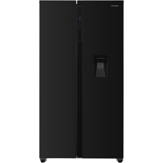 Frigo américain Heinner HSBS-H439NFBKWDE++ – 439L – Distributeur d’eau