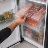 Frigo américain Heinner HSBS-H439NFBKWDE++ – 439L – Distributeur d’eau