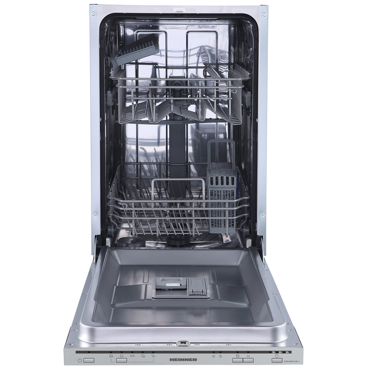 Lave-vaisselle encastrable Heinner HDW-BIM45510E – 14 couverts – AquaStop – classe énergétique E