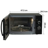 Micro-ondes Heinner HMW-MD25MBK – 25 litres – 800 W – 5 niveaux de puissance – noir