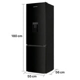 Heinner HC‑HM260BKWDE++ Koel-vriescombinatie 260 L – Waterdispenser