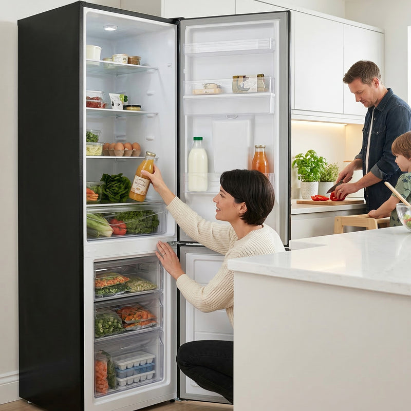 Heinner HC‑HM260BKWDE++ Koel-vriescombinatie 260 L – Waterdispenser – afbeelding 10