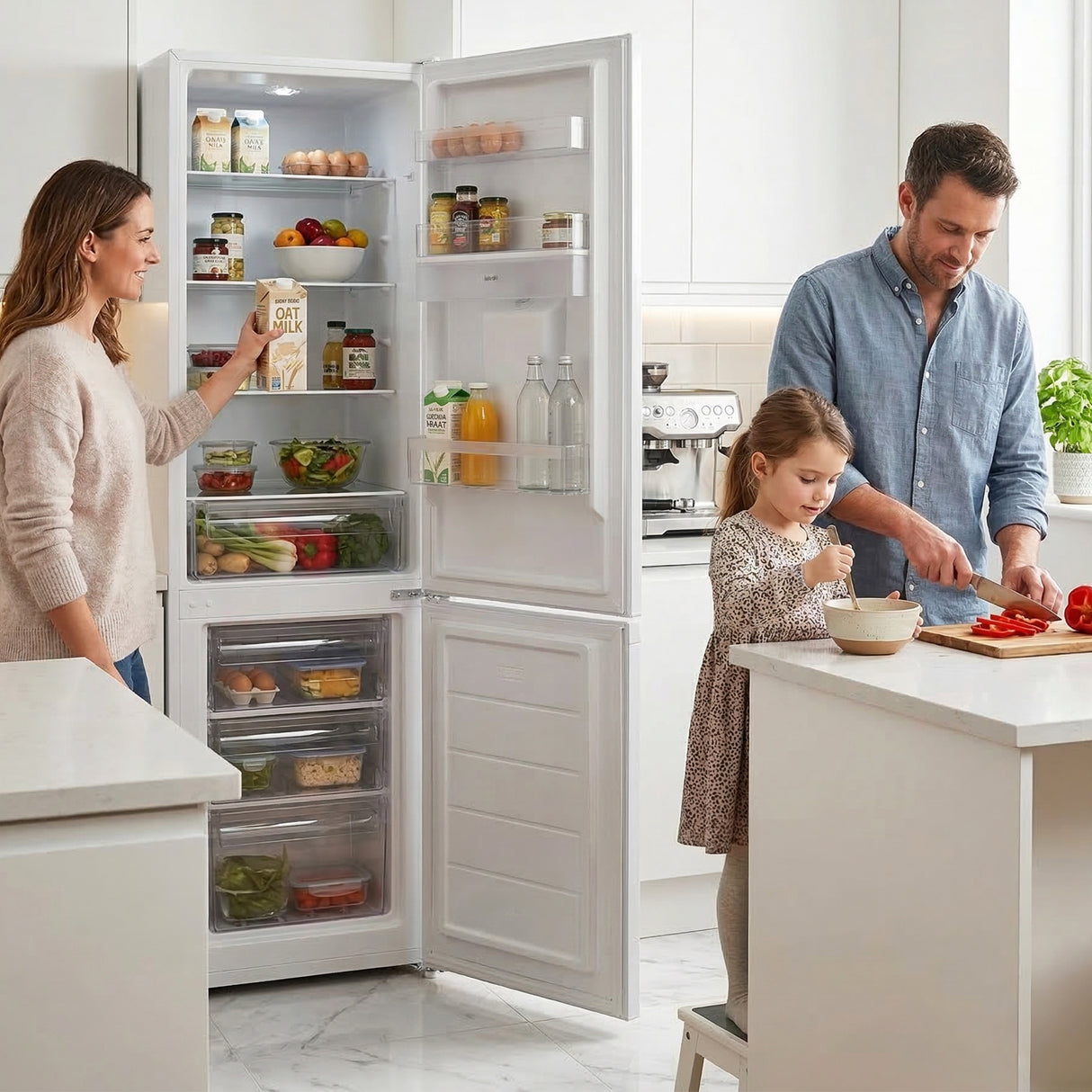 Heinner HC‑HM260INVWDD Koel-vriescombinatie 260 L – Waterdispenser