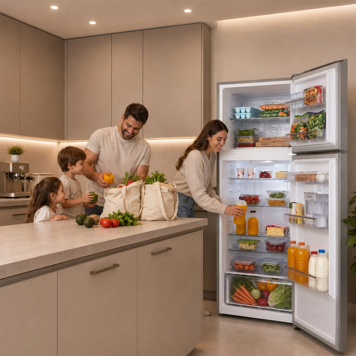 Heinner HF-HM415NFINVSD Koel-vriescombinatie 415 L – Full No Frost
