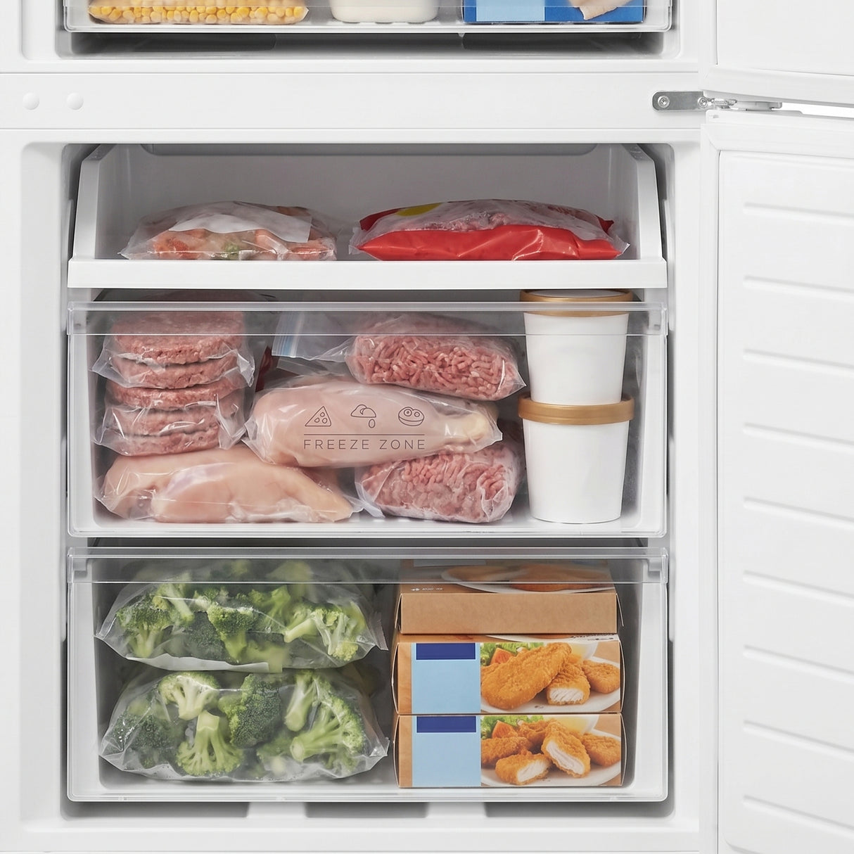 Frigo congélateur Heinner HCNF-M435INVE – 435 litres – blanc – classe énergétique E