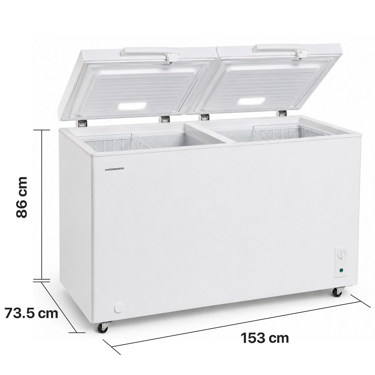 Congélateur coffre Heinner HCF-M508INVCE++ – 508 L – Convertible – Inverter
