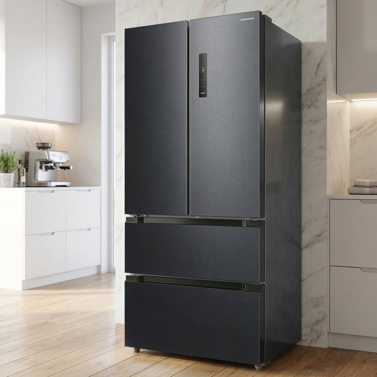 Heinner HCFD-M516INVHDXE++ French Door Amerikaanse Koelkast – 516 L – No Frost